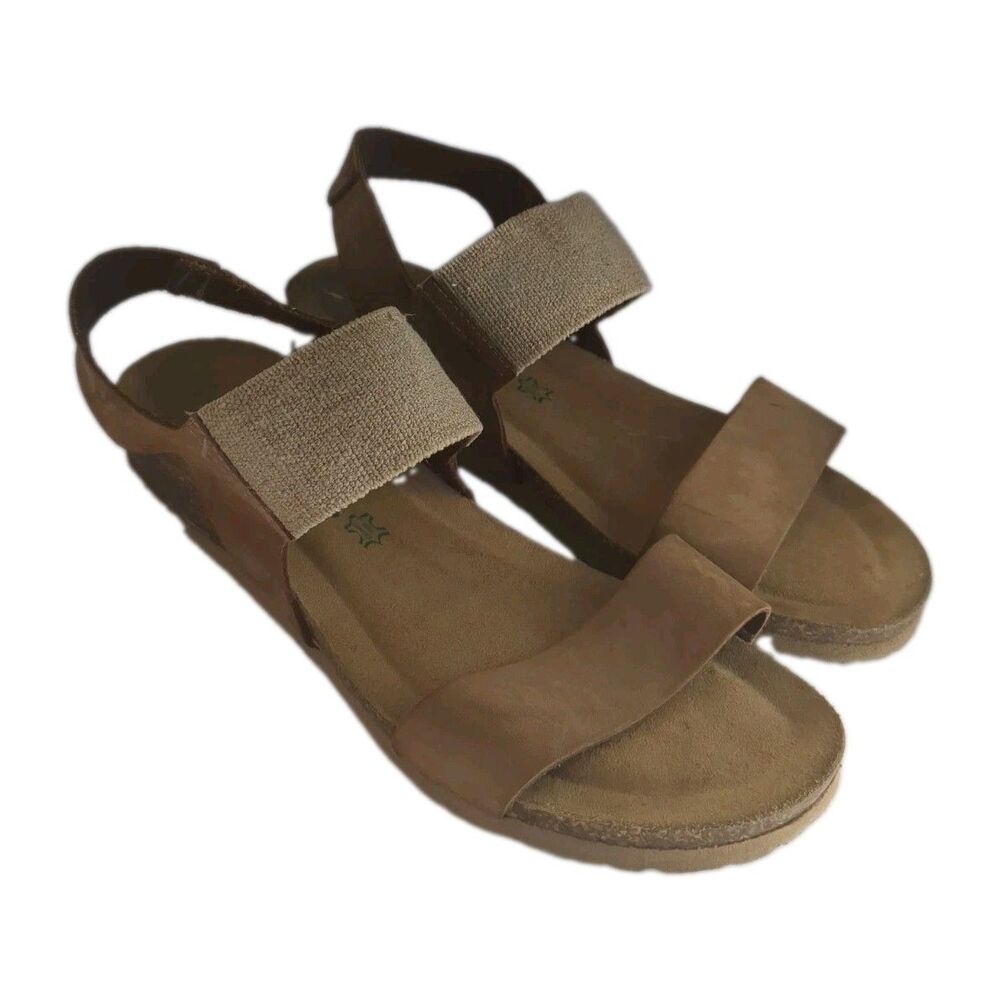 BioNatura Women’s 9 EU 40 Nubuck Suede Comfort Sandals Taupe Made In Italy